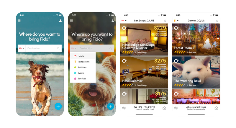 pet-friendly hotel finder app